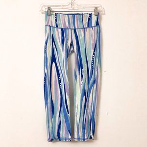 Lilly Pulitzer Luxletic Capri Leggings Blue-purple